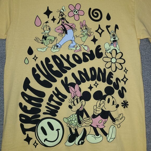 Disney Yellow Graphic Colorful Short Sleeve T-Shirt Size S - Picture 6 of 6
